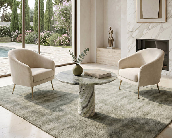 Shangrila Green Round Coffee Table - View 2