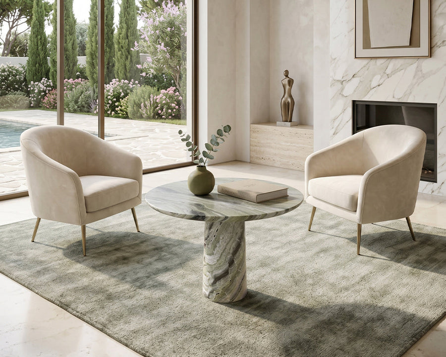 Shangrila Green Round Coffee Table - View 2