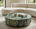 Shangrila Green Round Low Marble Coffee Table - View 2