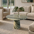 Shangrila Green Round Marble Coffee Table - View 2