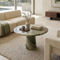 Shangrila Green Round Marble Coffee Table - View 3