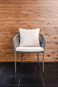 Modern Outdoor Aluminum & Olefin Dining Chair - Close-up Detail