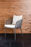 Modern Outdoor Aluminum & Olefin Dining Chair - Detail View