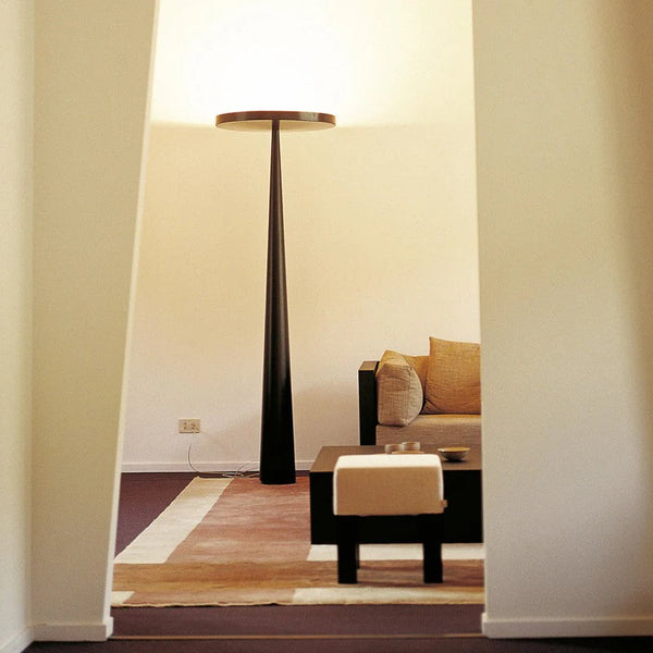Lámpara de pie minimalista moderna con pedestal – Iluminación escultural