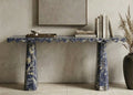 Sodalite Blue Marble Console Table - View 2