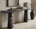 Sodalite Blue Marble Console Table - View 3