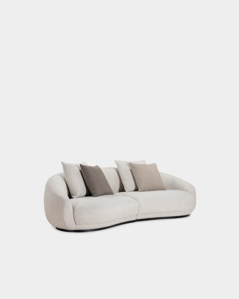 Sophisticated urban sofa with soft curves