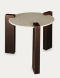 Mesa auxiliar de columna cónica