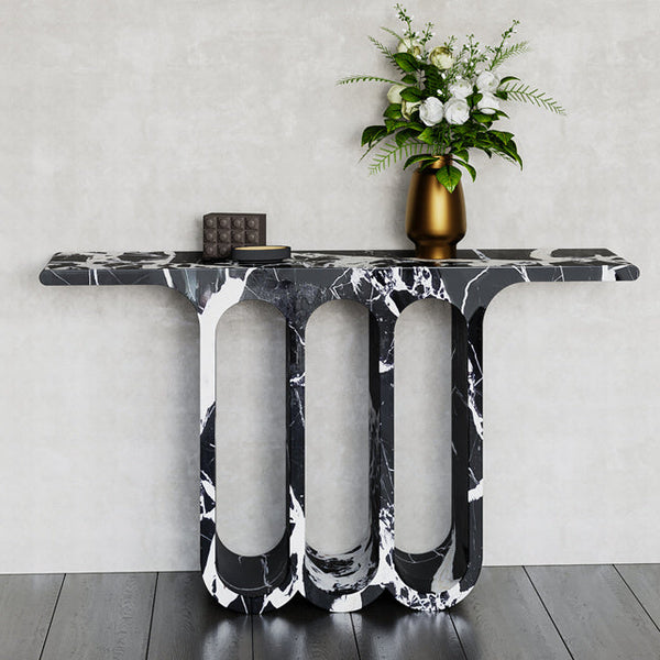 Three Oval Hollow Luxury Console Table - View 2