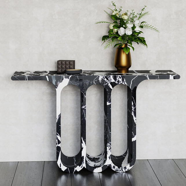 Three Oval Hollow Luxury Console Table - View 2