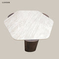 Travertine Hexagonal Coffee Table Modern Design - View 1
