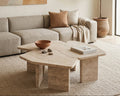 Travertine Marble Coffee Table Puzzle Shape - View 2