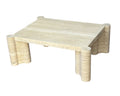 Travertine Rectangle Top Marble Coffee Table - View 1