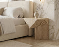 Travertine Right Angle Marble Side Table - View 3