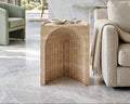Travertine Semicircle Inner-Digging Step Side Table - View 3