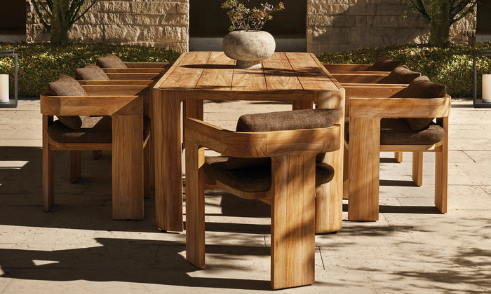 Santorini Geometric Teak Collection - Main View