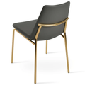 Upholstered Metallic Base Dining Chair | Contemporary Home Living