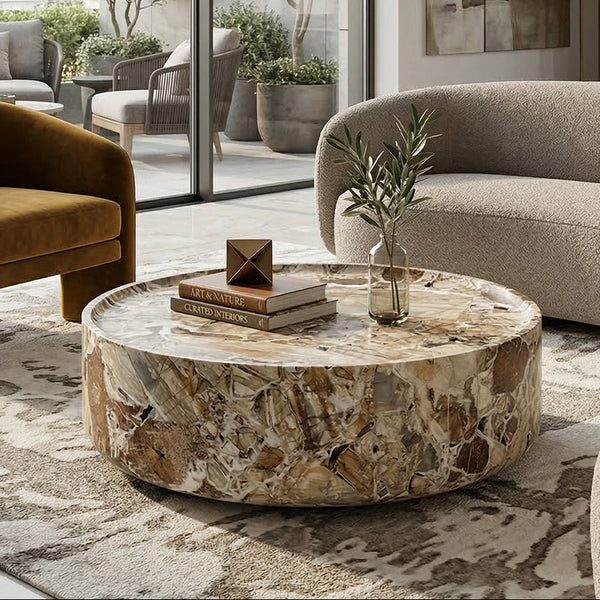 Van Cleef & Arpels Round Marble Coffee Table - View 2