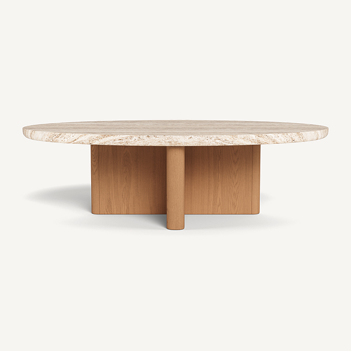 Victoria Teak Round Slatted Side Table