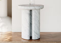 Volakas Hollow Cylindrical Small Side Table - View 3