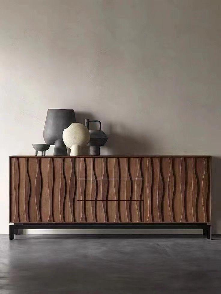 Modern Sculptural Wave Sideboard Buffet - Main View