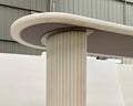 White Onyx Oval Marble Console Table - View 6