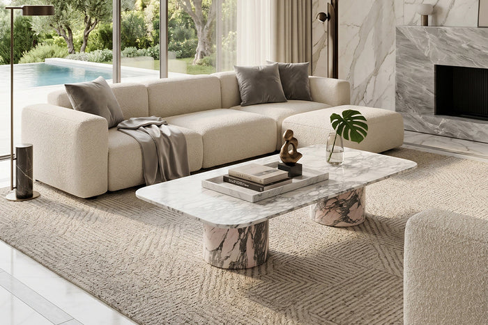White marble coffee table - View 2