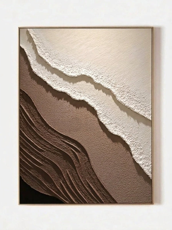 Abstract 3D Textured Earth Tone Wall Art