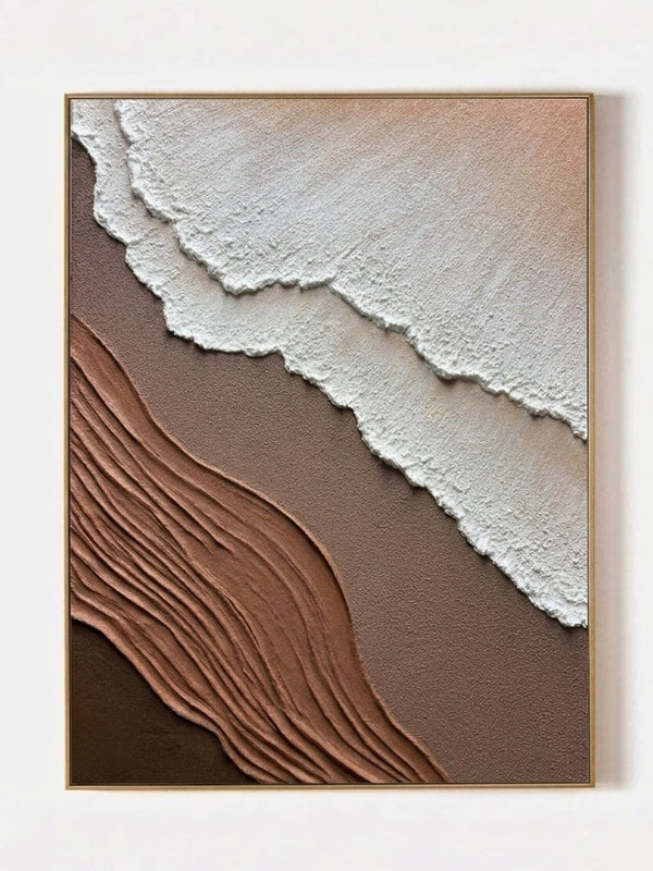 Abstract 3D Textured Earth Tone Wall Art