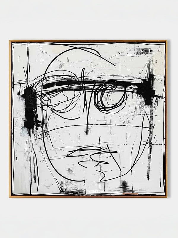 Abstract Black and White Graffiti Face Painting