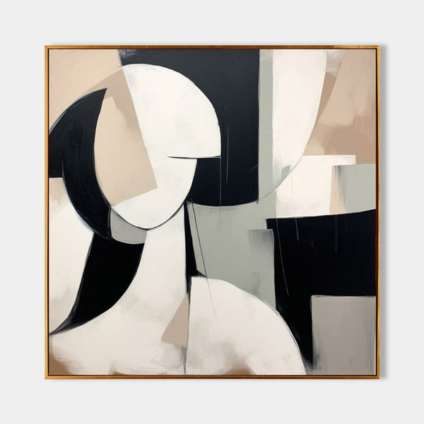 Abstract Figure in Ivory and Ink