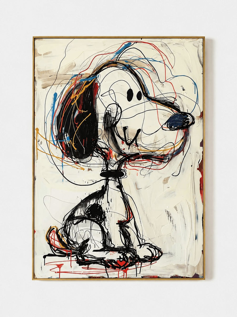 Abstract Graffiti Dog Wall Art, Electric Daydream