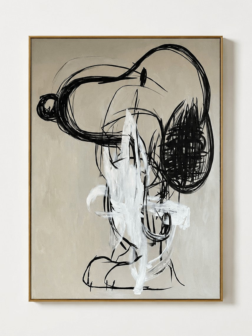 Abstract Graffiti Wall Art, Deconstructed Mouse Portrait