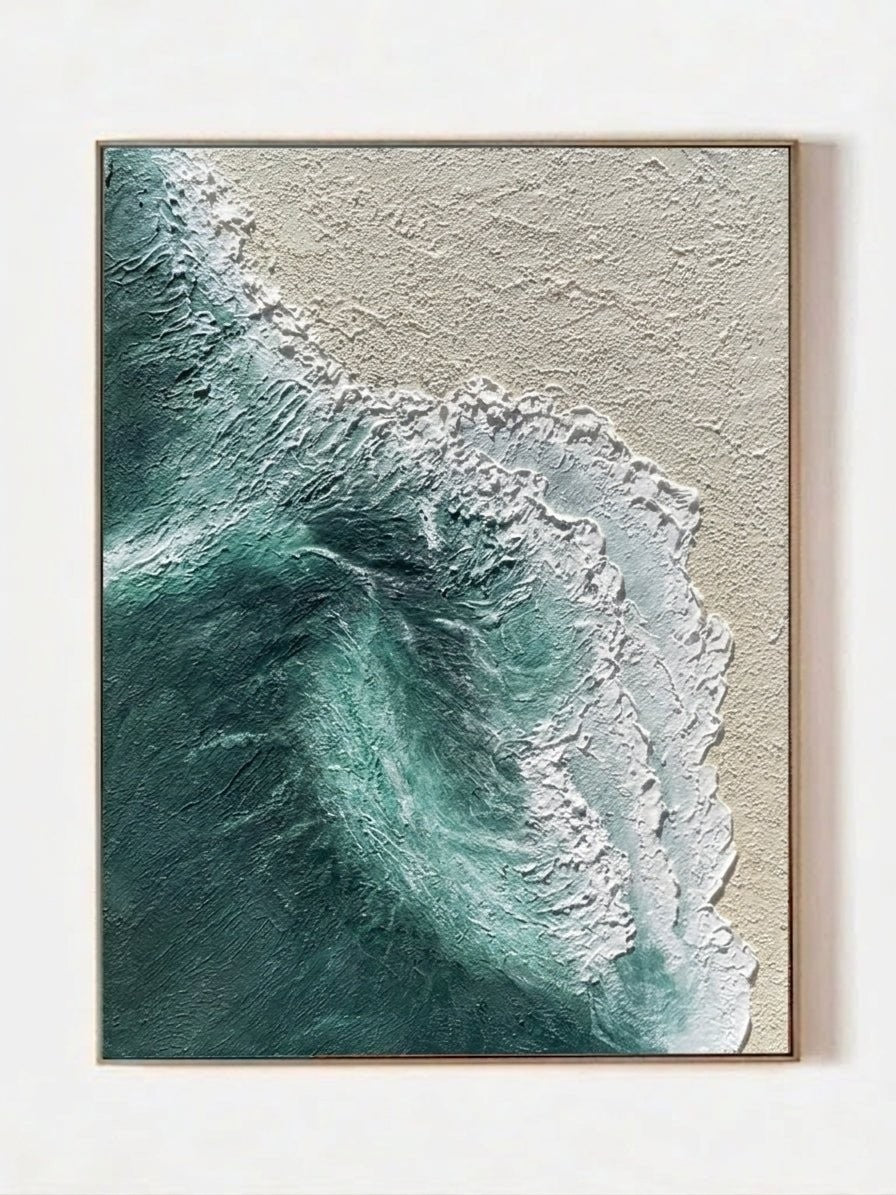Abstract Ocean Wave 3D Textured Wall Art