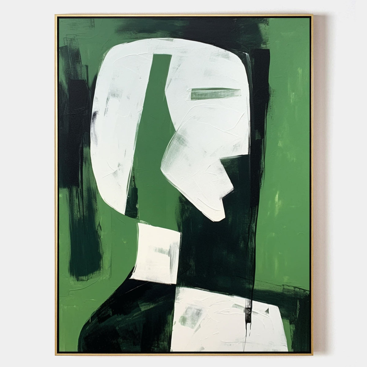 Abstract Profile in Forest Green