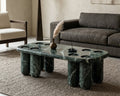 Verde Alpi Marble Coffee Table - View 3