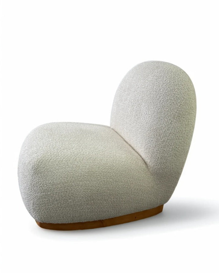 Modern chair with a textured design on a white background