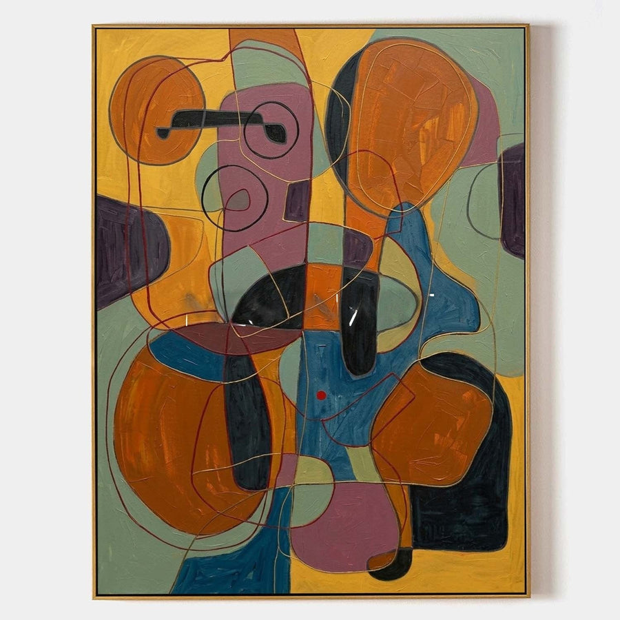 Amber and Plum Abstract Forms
