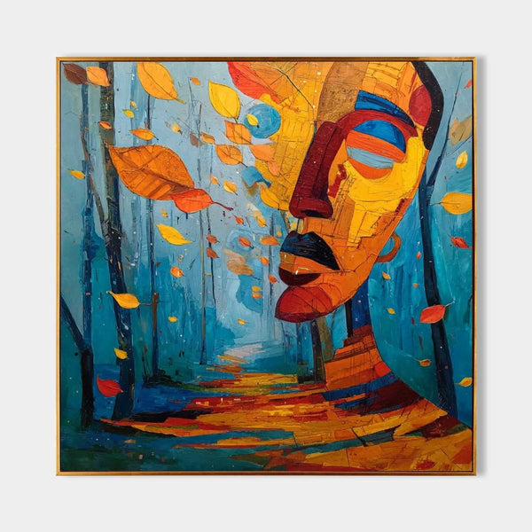 Amber Face in an Autumn Wood