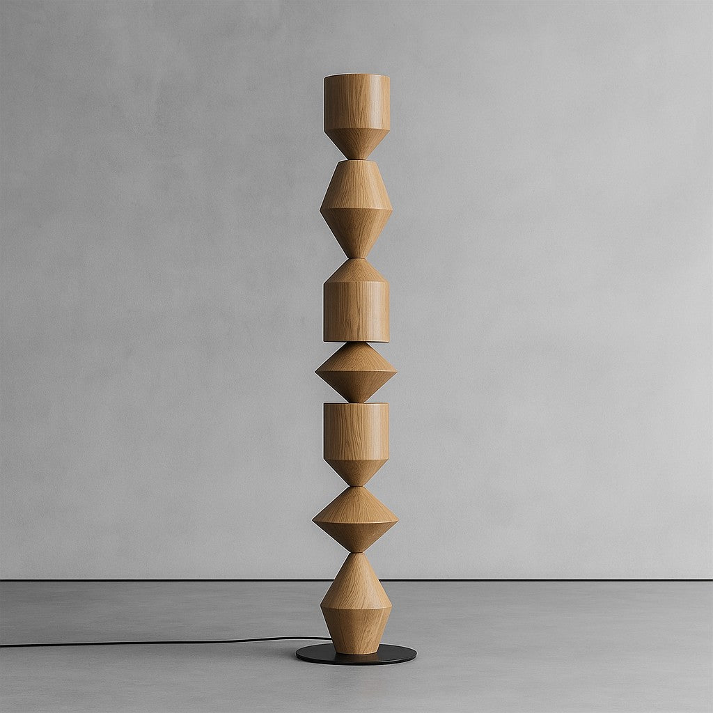 Angular Open Frame Iron Floor Lamp