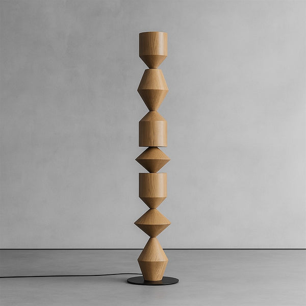 Angular Open Frame Iron Floor Lamp