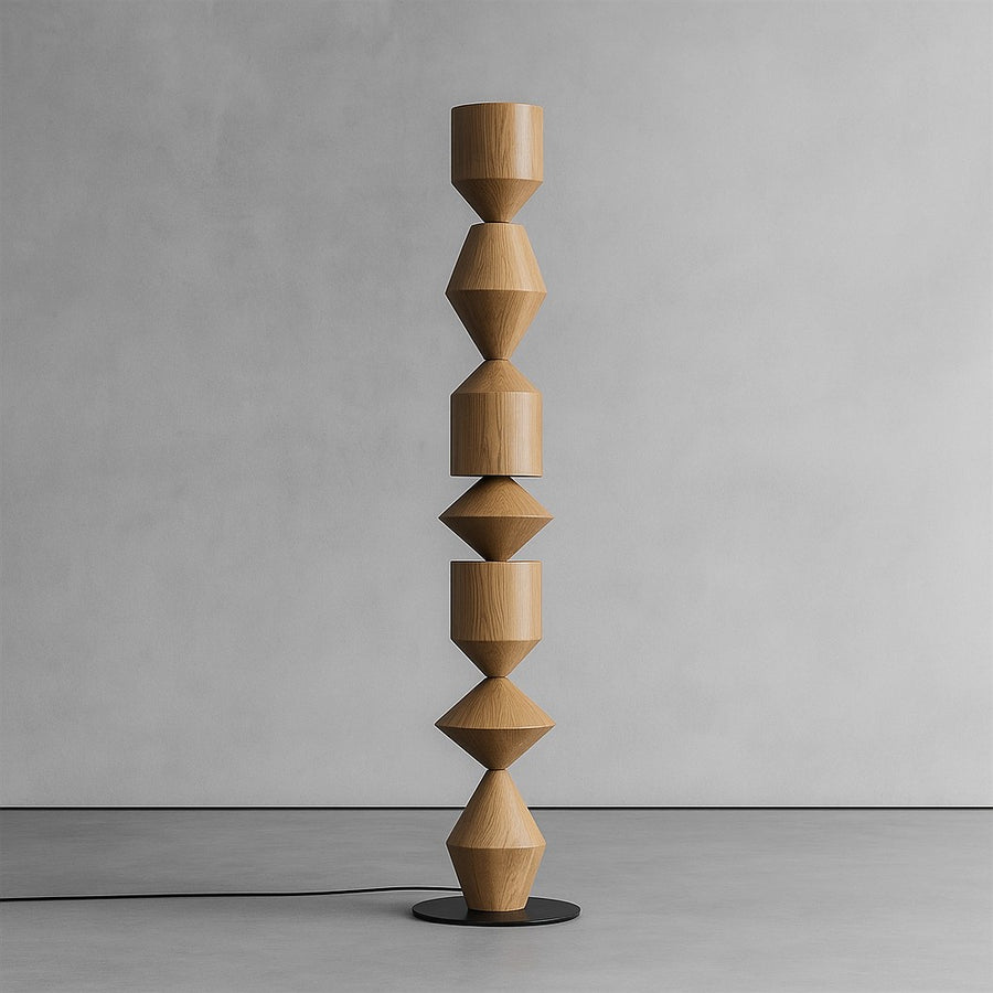 Angular Open Frame Iron Floor Lamp
