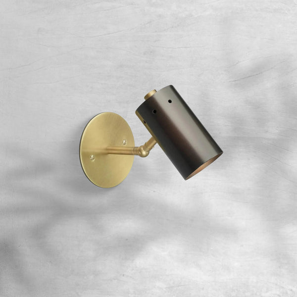 Articulated Oiled Bronze Metal Wall Sconce