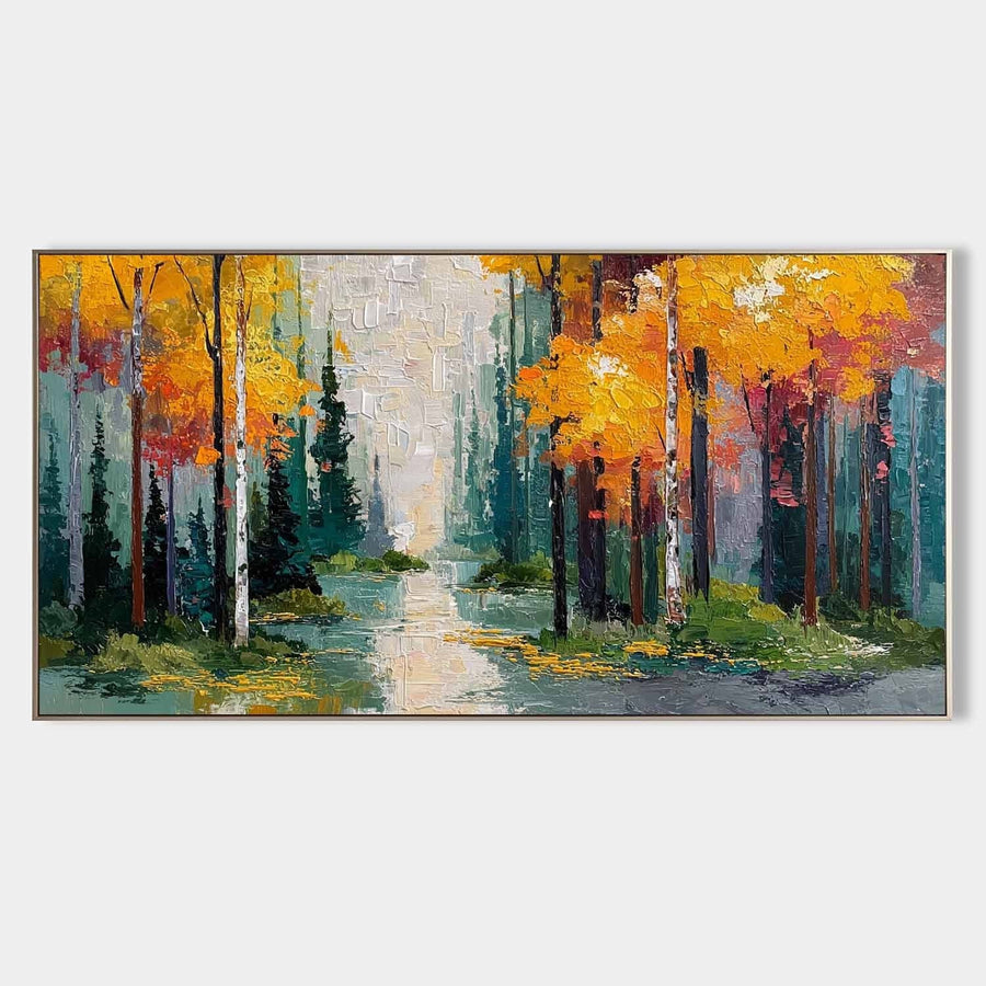 Autumn Birch Path to the Light