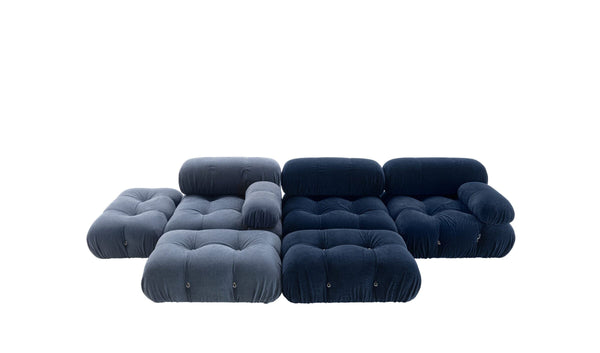 Sofá modular moderno Camaleonda: icónico sofá seccional de terciopelo afelpado