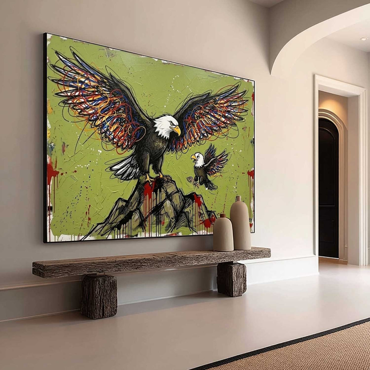 Bald Eagles Over Crimson Peak