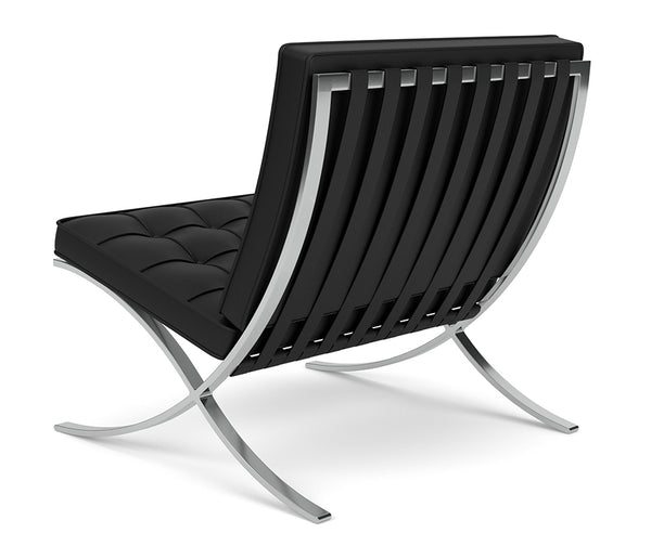 Silla Barcelona: Sillón moderno icónico de cuero negro