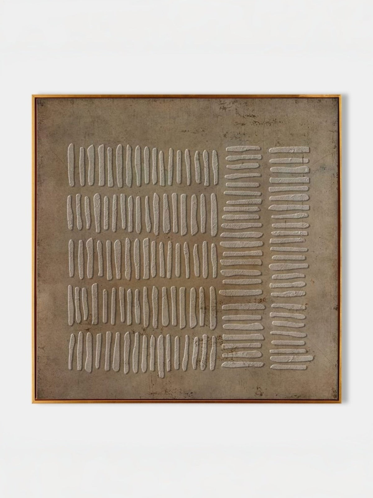 Beige & Bronze Wabi-Sabi Wall Art Square