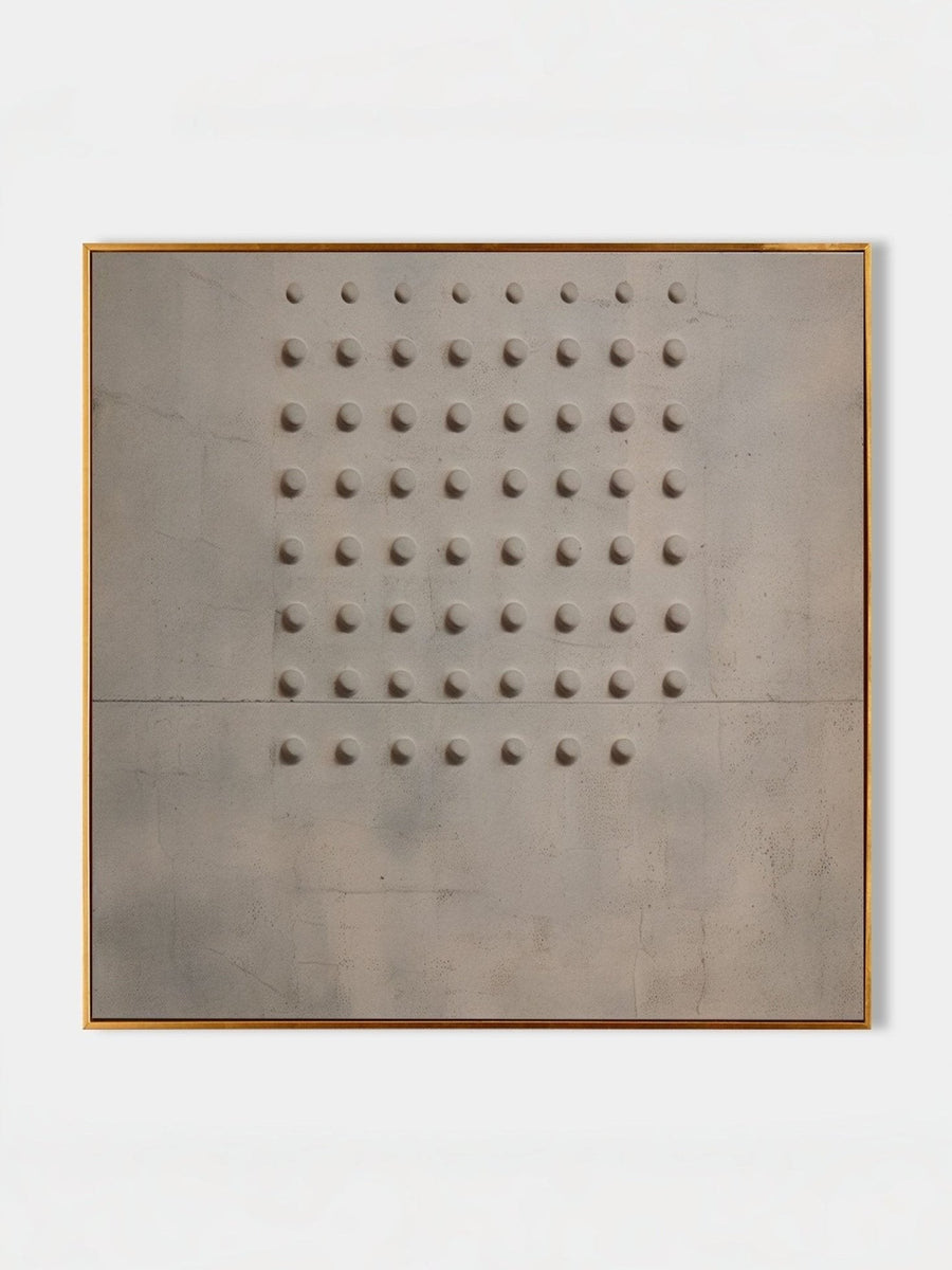 Beige & Bronze Wabi-Sabi Wall Art Square