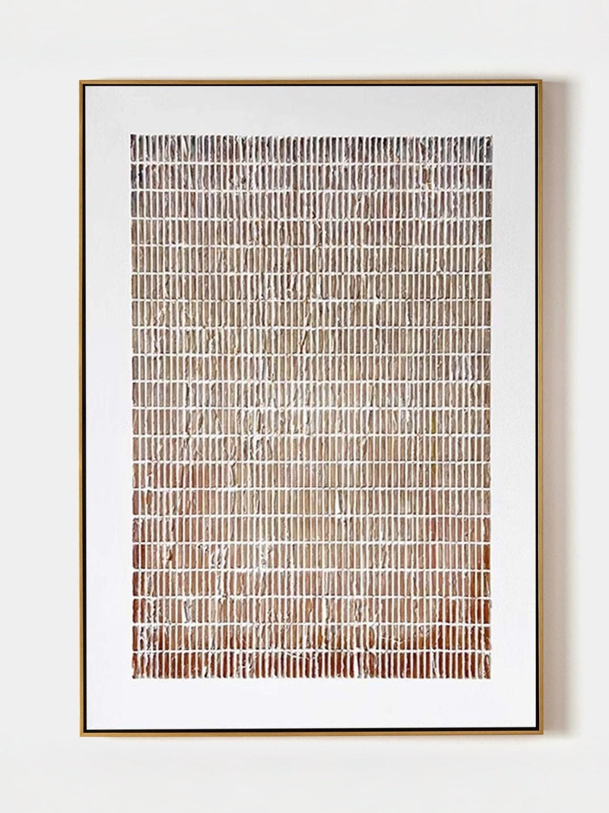 Beige & Bronze Wabi-Sabi Wall Art Vertical